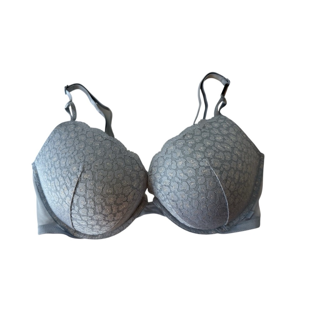 Victoria's Secret Gray Lace Push-Up Bra